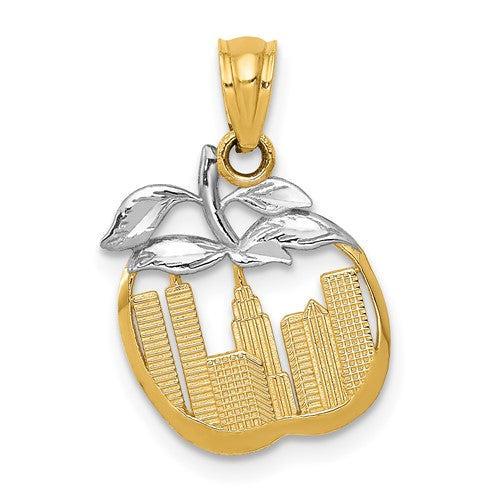 14k-with-white-rhodium-cut-out-new-york-skyline-in-apple-pendant-SolomonJeweler-Wichita-KS-CustomJewelry