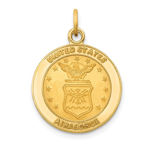 14ky-u-s-air-force-insignia-disc-pendant-SolomonJeweler-Wichita-KS-CustomJewelry
