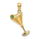 14k-martini-glass-with-green-cz-olive-pendant-SolomonJeweler-Wichita-KS-CustomJewelry