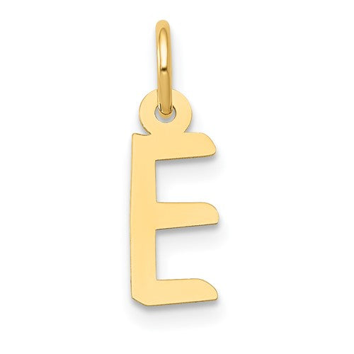 14k-small-slanted-block-letter-e-initial-charm-SolomonJeweler-Wichita-KS-CustomJewelry