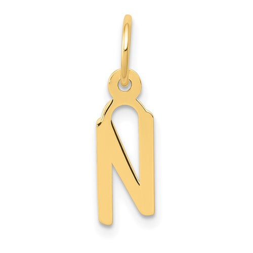 14k-small-slanted-block-letter-n-initial-charm-SolomonJeweler-Wichita-KS-CustomJewelry
