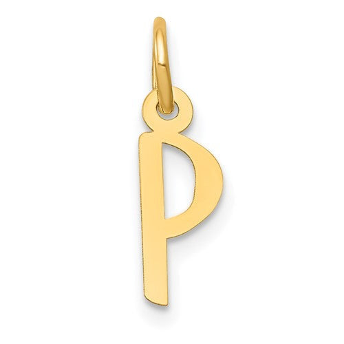 14k-small-slanted-block-letter-p-initial-charm-SolomonJeweler-Wichita-KS-CustomJewelry