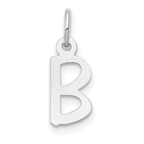 14k-white-gold-small-slanted-block-letter-b-initial-charm-SolomonJeweler-Wichita-KS-CustomJewelry