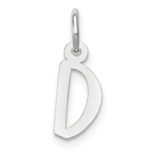 14k-white-gold-small-slanted-block-letter-d-initial-charm-SolomonJeweler-Wichita-KS-CustomJewelry
