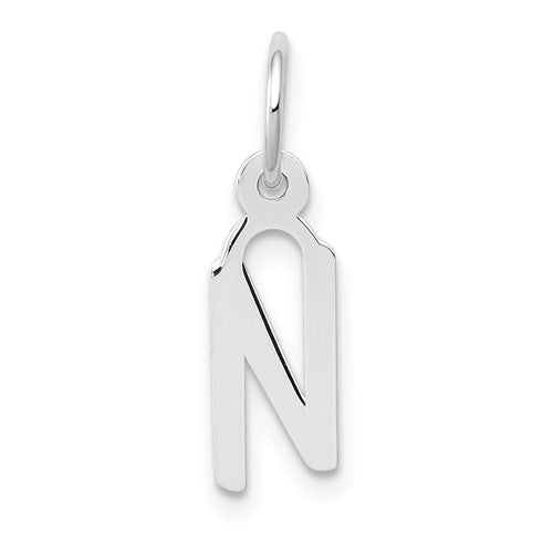 14k-white-gold-small-slanted-block-letter-n-initial-charm-SolomonJeweler-Wichita-KS-CustomJewelry