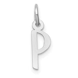 14k-white-gold-small-slanted-block-letter-p-initial-charm-SolomonJeweler-Wichita-KS-CustomJewelry