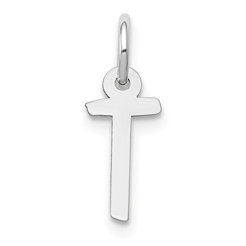 14k-white-gold-small-slanted-block-letter-t-initial-charm-SolomonJeweler-Wichita-KS-CustomJewelry