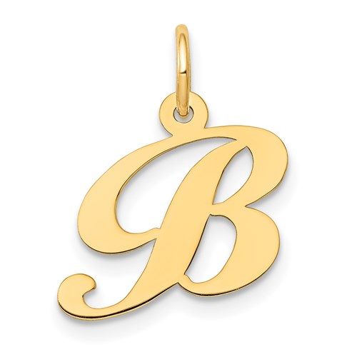14k-small-fancy-script-letter-b-initial-charm-SolomonJeweler-Wichita-KS-CustomJewelry
