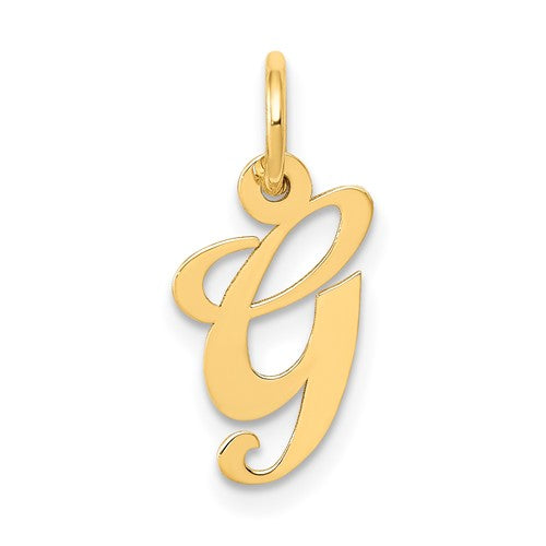 14k-small-fancy-script-letter-g-initial-charm-SolomonJeweler-Wichita-KS-CustomJewelry