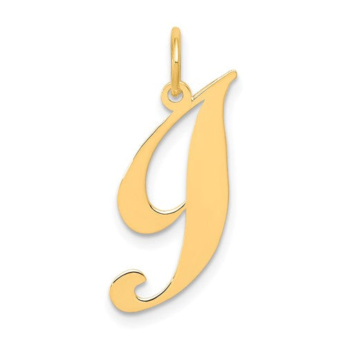 14k-small-fancy-script-letter-i-initial-charm-SolomonJeweler-Wichita-KS-CustomJewelry