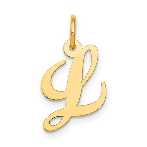 14k-small-fancy-script-letter-l-initial-charm-SolomonJeweler-Wichita-KS-CustomJewelry