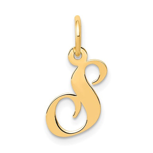 14k-small-fancy-script-letter-s-initial-charm-SolomonJeweler-Wichita-KS-CustomJewelry