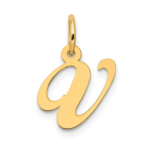 14k-small-fancy-script-letter-v-initial-charm-SolomonJeweler-Wichita-KS-CustomJewelry