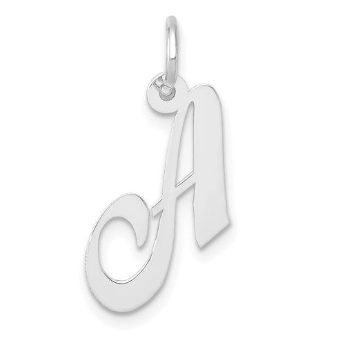 14k-white-gold-small-fancy-script-letter-a-initial-charm-SolomonJeweler-Wichita-KS-CustomJewelry