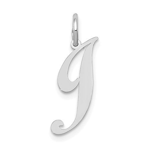 14k-white-gold-small-fancy-script-letter-j-initial-charm-SolomonJeweler-Wichita-KS-CustomJewelry
