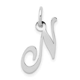 14k-white-gold-small-fancy-script-letter-n-initial-charm-SolomonJeweler-Wichita-KS-CustomJewelry