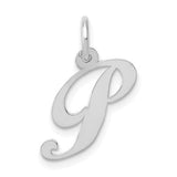 14k-white-gold-small-fancy-script-letter-p-initial-charm-SolomonJeweler-Wichita-KS-CustomJewelry