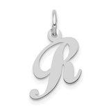14k-white-gold-small-fancy-script-letter-r-initial-charm-SolomonJeweler-Wichita-KS-CustomJewelry
