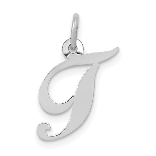 14k-white-gold-small-fancy-script-letter-t-initial-charm-SolomonJeweler-Wichita-KS-CustomJewelry