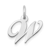 14k-white-gold-small-fancy-script-letter-w-initial-charm-SolomonJeweler-Wichita-KS-CustomJewelry