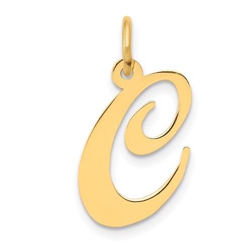14k-medium-fancy-script-letter-c-initial-charm-SolomonJeweler-Wichita-KS-CustomJewelry