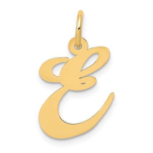 14k-medium-fancy-script-letter-e-initial-charm-SolomonJeweler-Wichita-KS-CustomJewelry