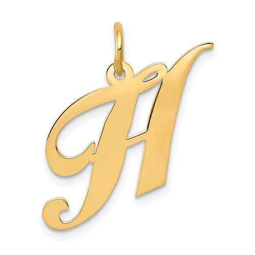 14k-medium-fancy-script-letter-h-initial-charm-SolomonJeweler-Wichita-KS-CustomJewelry