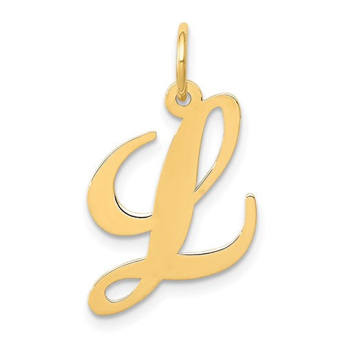 14k-medium-fancy-script-letter-l-initial-charm-SolomonJeweler-Wichita-KS-CustomJewelry