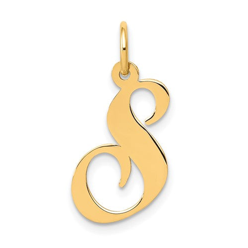 14k-medium-fancy-script-letter-s-initial-charm-SolomonJeweler-Wichita-KS-CustomJewelry