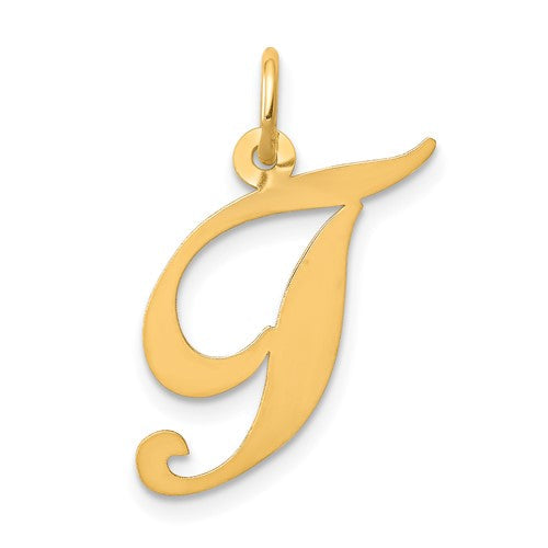 14k-medium-fancy-script-letter-t-initial-charm-SolomonJeweler-Wichita-KS-CustomJewelry