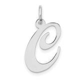 14k-white-gold-medium-fancy-script-letter-c-initial-charm-SolomonJeweler-Wichita-KS-CustomJewelry