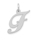 14k-white-gold-medium-fancy-script-letter-f-initial-charm-SolomonJeweler-Wichita-KS-CustomJewelry