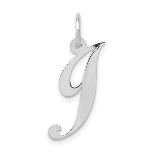 14k-white-gold-medium-fancy-script-letter-j-initial-charm-SolomonJeweler-Wichita-KS-CustomJewelry