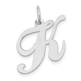 14k-white-gold-medium-fancy-script-letter-k-initial-charm-SolomonJeweler-Wichita-KS-CustomJewelry