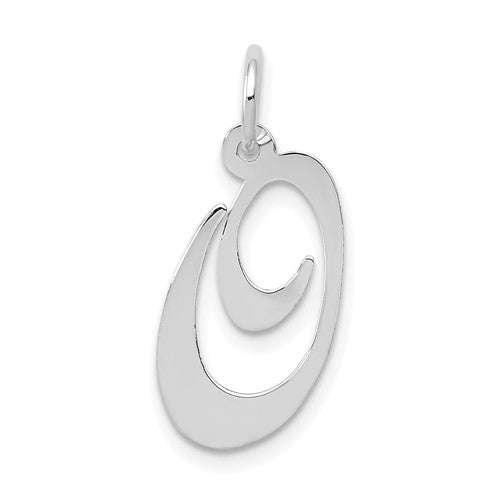 14k-white-gold-medium-fancy-script-letter-o-initial-charm-SolomonJeweler-Wichita-KS-CustomJewelry