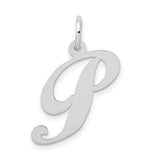 14k-white-gold-medium-fancy-script-letter-p-initial-charm-SolomonJeweler-Wichita-KS-CustomJewelry