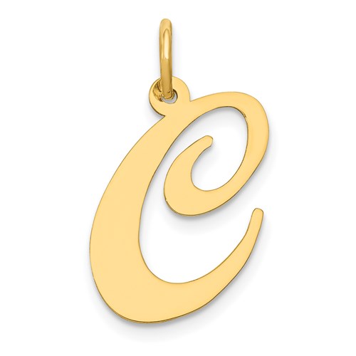 14k-large-fancy-script-letter-c-initial-charm-SolomonJeweler-Wichita-KS-CustomJewelry