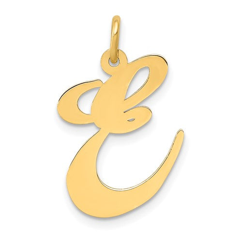 14k-large-fancy-script-letter-e-initial-charm-SolomonJeweler-Wichita-KS-CustomJewelry