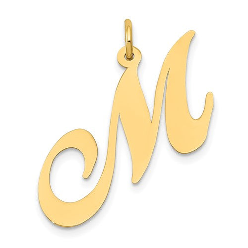 14k-large-fancy-script-letter-m-initial-charm-SolomonJeweler-Wichita-KS-CustomJewelry