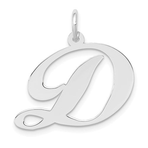14k-white-gold-large-fancy-script-letter-d-initial-charm-SolomonJeweler-Wichita-KS-CustomJewelry