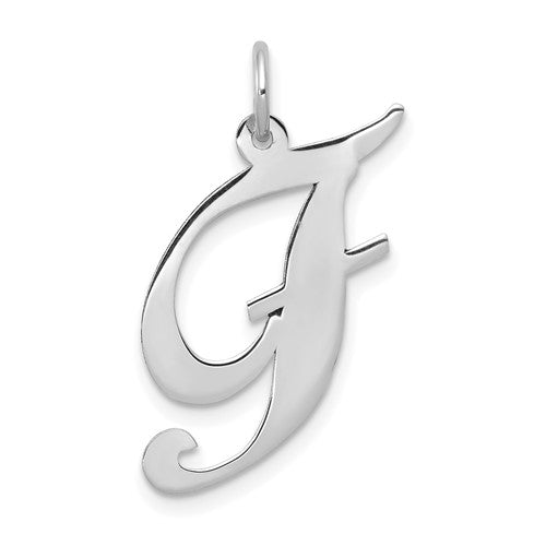 14k-white-gold-large-fancy-script-letter-f-initial-charm-SolomonJeweler-Wichita-KS-CustomJewelry