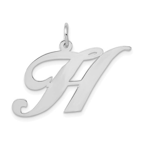 14k-white-gold-large-fancy-script-letter-h-initial-charm-SolomonJeweler-Wichita-KS-CustomJewelry