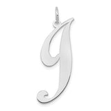 14k-white-gold-large-fancy-script-letter-j-initial-charm-SolomonJeweler-Wichita-KS-CustomJewelry