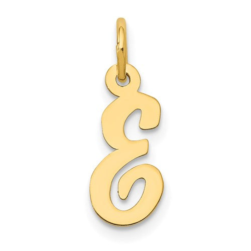 14k-small-script-letter-e-initial-charm-SolomonJeweler-Wichita-KS-CustomJewelry