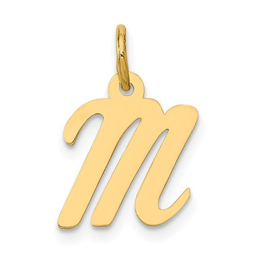 14k-small-script-letter-m-initial-charm-SolomonJeweler-Wichita-KS-CustomJewelry