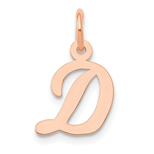 14k-rose-gold-small-script-letter-d-initial-charm-SolomonJeweler-Wichita-KS-CustomJewelry
