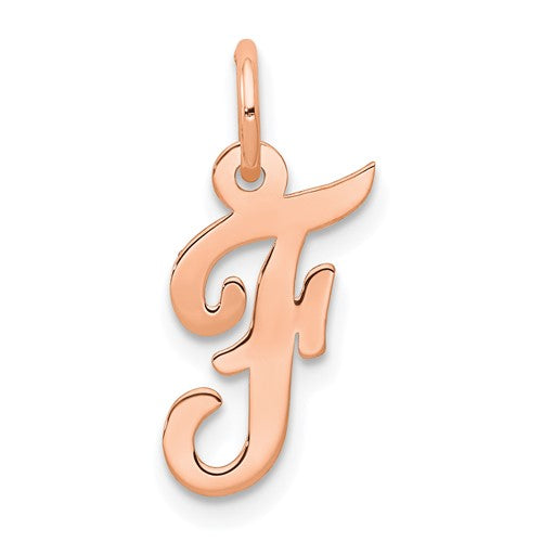 14k-rose-gold-small-script-letter-f-initial-charm-SolomonJeweler-Wichita-KS-CustomJewelry