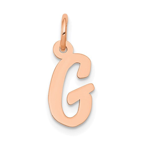 14k-rose-gold-small-script-letter-g-initial-charm-SolomonJeweler-Wichita-KS-CustomJewelry