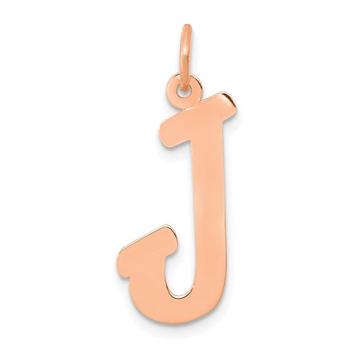 14k-rose-gold-small-script-letter-j-initial-charm-SolomonJeweler-Wichita-KS-CustomJewelry