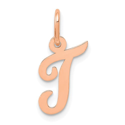 14k-rose-gold-small-script-letter-t-initial-charm-SolomonJeweler-Wichita-KS-CustomJewelry